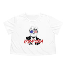 Load image into Gallery viewer, Trump 2024 Adult Women's Flowy Cropped Tee
