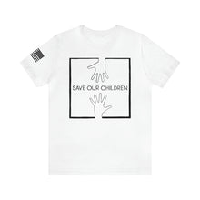 Load image into Gallery viewer, Save Our Children - Hands - Andrew Mitchell - Adult Men's and Women's (Unisex) T-Shirt