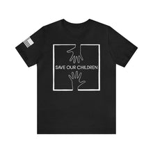 Load image into Gallery viewer, Save Our Children - Hands - Andrew Mitchell - Adult Men's and Women's (Unisex) T-Shirt