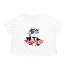 Load image into Gallery viewer, Trump 2024 Bandana Women's Flowy Cropped Tee