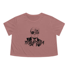 Load image into Gallery viewer, Trump 2024 Adult Women's Flowy Cropped Tee