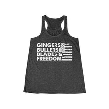 Load image into Gallery viewer, Gingers, Bullets, Blades & Freedom - Adult Womens Tank Top