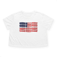 Load image into Gallery viewer, PMAG Flag - Adult Women's Flowy Cropped Tee