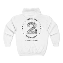 Load image into Gallery viewer, Defend the 2nd Amendment Zip Hoodie — Pro-Second Amendment Full-Zip Sweatshirt