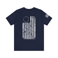 Load image into Gallery viewer, American Since 1776 - Betsy Ross Flag - Adult Men's and Women's (Unisex) T-Shirt