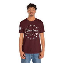 Load image into Gallery viewer, American Since 1776 - Betsy Ross Flag - Adult Men's and Women's (Unisex) T-Shirt