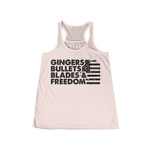 Load image into Gallery viewer, Gingers, Bullets, Blades & Freedom - Adult Womens Tank Top