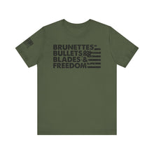 Load image into Gallery viewer, Brunettes, Bullets, Blades and Freedom