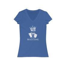 Load image into Gallery viewer, MAGA King - Women's Jersey Short Sleeve V-Neck Tee