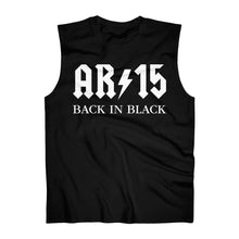 Load image into Gallery viewer, AR/15 - Back In Black - Men's Sleeveless Performance Tee.