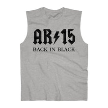 Load image into Gallery viewer, AR/15 - Back In Black - Men's Sleeveless Performance Tee.