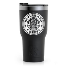 Load image into Gallery viewer, Kevlar And Coffee Black Tumbler - Filled 20 oz