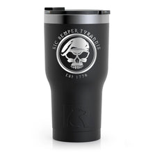 Load image into Gallery viewer, Sic Semper Tyrannis - Est 1776 Skull Black Tumbler 20 oz