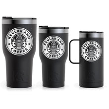 Load image into Gallery viewer, Kevlar And Coffee Black Tumblers - Filled 30oz, 20oz, and 16oz