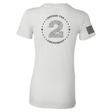 Load image into Gallery viewer, Defend The 2nd Amendment - Adult Womens White T-Shirt Back