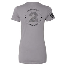 Load image into Gallery viewer, Defend The 2nd Amendment - Adult Womens Storm Gray T-Shirt Back