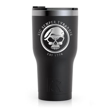 Load image into Gallery viewer, Sic Semper Tyrannis - Est 1776 Skull Black Tumbler 30 oz