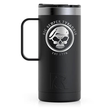 Load image into Gallery viewer, Sic Semper Tyrannis - Est 1776 Skull Black Tumbler 16 oz