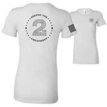 Load image into Gallery viewer, Defend The 2nd Amendment - Adult Womens White T-Shirt Front and Back