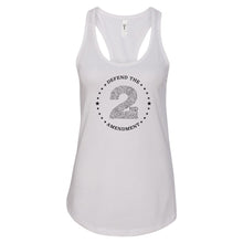 Load image into Gallery viewer, Defend The 2nd Amendment - Adult Womens White Racerback Tank Front