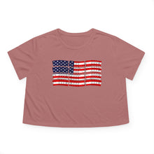 Load image into Gallery viewer, PMAG Flag - Adult Women's Flowy Cropped Tee
