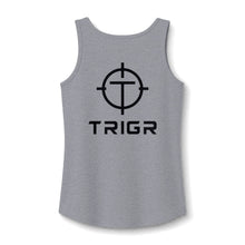 Load image into Gallery viewer, TRIGR Target Logo Tank Top - Women's Cotton Sleeveless Tee
