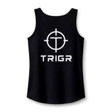 Load image into Gallery viewer, TRIGR Target Logo Tank Top - Women's Cotton Sleeveless Tee
