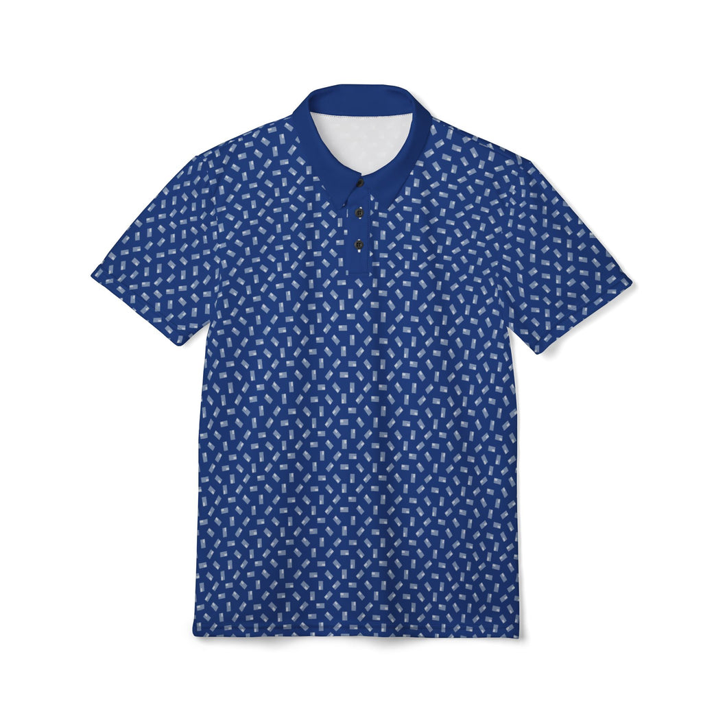 American Flag Unisex Polo Shirt - Navy