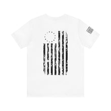Load image into Gallery viewer, American Since 1776 - Betsy Ross Flag - Adult Men&#39;s and Women&#39;s (Unisex) T-Shirt
