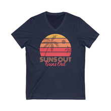 Load image into Gallery viewer, Suns Out Guns Out - Men&#39;s Lightweight V-Neck Tee

