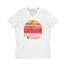 Load image into Gallery viewer, Suns Out Guns Out - Men&#39;s Lightweight V-Neck Tee
