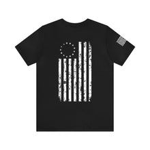 Load image into Gallery viewer, American Since 1776 - Betsy Ross Flag - Adult Men&#39;s and Women&#39;s (Unisex) T-Shirt
