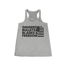Load image into Gallery viewer, Gingers, Bullets, Blades &amp; Freedom - Adult Womens Tank Top
