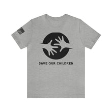 Load image into Gallery viewer, Save Our Children - Hands - Adult Men&#39;s and Women&#39;s (Unisex) T-Shirt
