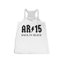 Load image into Gallery viewer, AR-15 Back in Black Women's Flowy Racerback Tank
