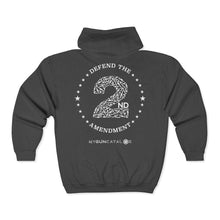 Load image into Gallery viewer, Defend the 2nd Amendment Zip Hoodie — Pro-Second Amendment Full-Zip Sweatshirt
