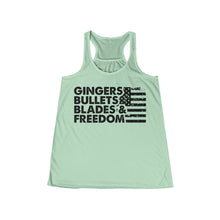Load image into Gallery viewer, Gingers, Bullets, Blades &amp; Freedom - Adult Womens Tank Top

