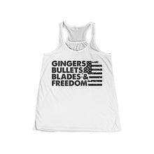 Load image into Gallery viewer, Gingers, Bullets, Blades &amp; Freedom - Adult Womens Tank Top
