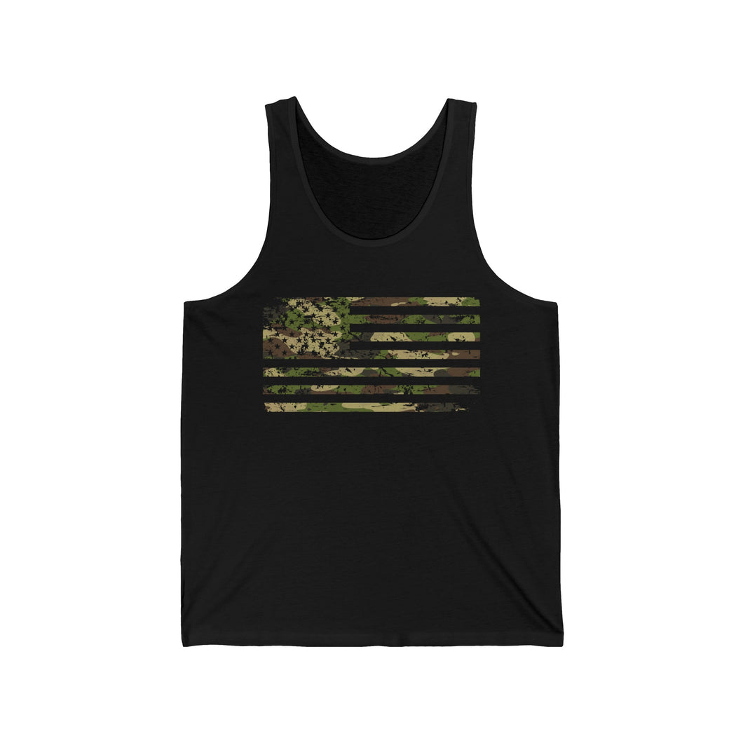 Distressed Camo Flag - Women's Tank Top