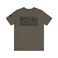 Load image into Gallery viewer, Brunettes, Bullets, Blades and Freedom
