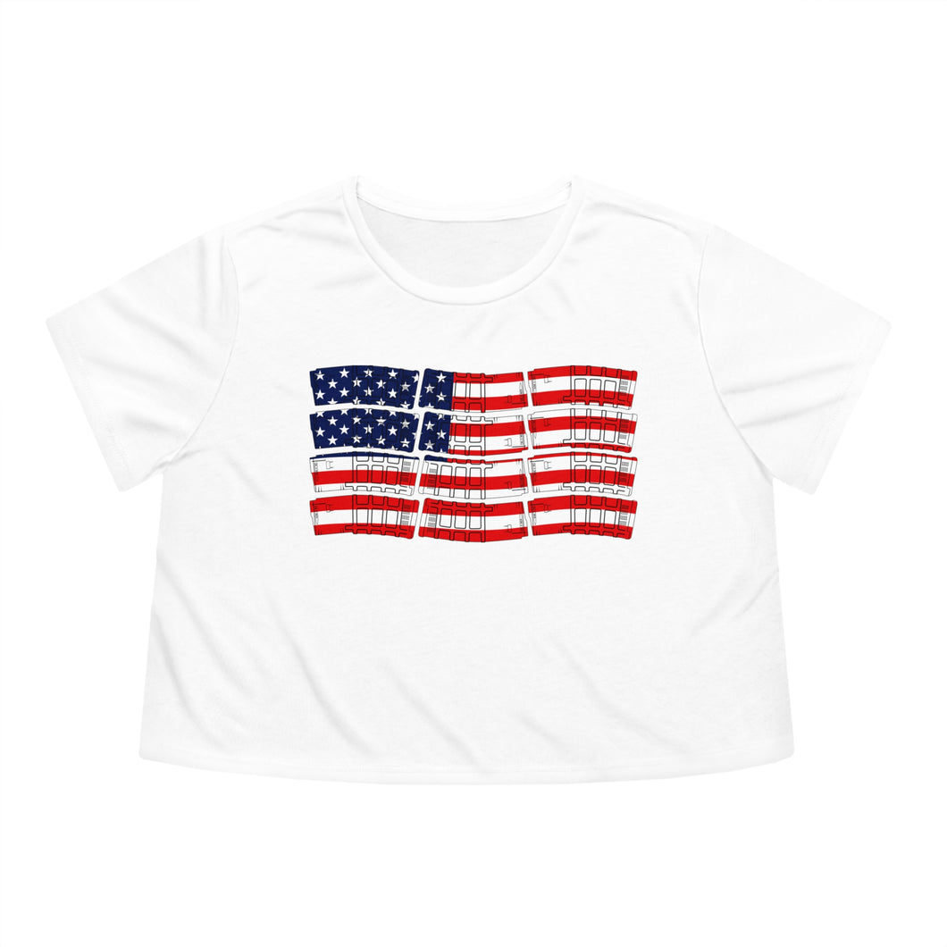 PMAG Flag Flowy Cropped Tee