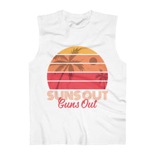 Load image into Gallery viewer, Suns Out Guns Out - Men&#39;s Sleeveless Performance Tee

