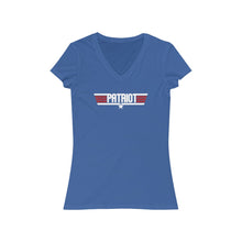 Load image into Gallery viewer, Patriot - Women&#39;s Jersey Short Sleeve V-Neck Tee
