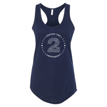 Load image into Gallery viewer, Defend The 2nd Amendment - Adult Womens Midnight Navy Racerback Tank Front
