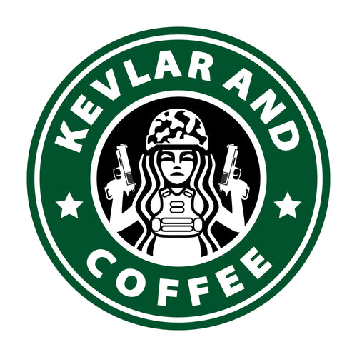 Kevlar and Coffee - Vinyl Decal Sticker