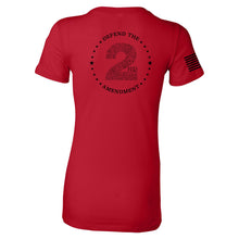 Load image into Gallery viewer, Defend The 2nd Amendment - Adult Womens Red T-Shirt Back
